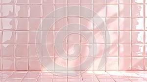 The pink tiled wall.AI generated image
