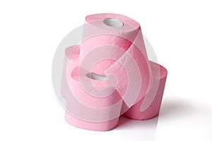 Pink toilet paper