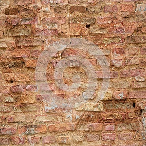 Pink tone brick wall texture background