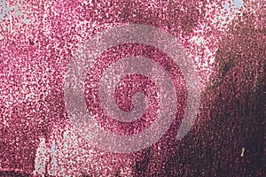 Růžový tónovaný rezavý žehlička list pokrytý rez 