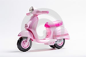 Pink Toy Toy Scooter White Background