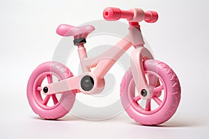 Pink Toy Toy Balance Bike White Background