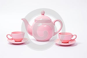 Pink Toy Toy Tea Set White Background Pink Toy Tea Set, White Background, Toy Safety, Color Psycholo