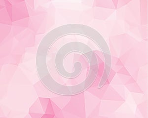 Pink triangle background design. Geometric background in Origami