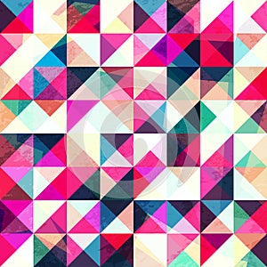 Pink triangle seamless pattern