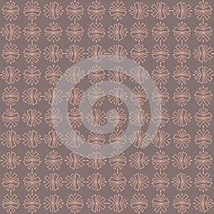 Pink tribal abstract seamless pattern on brown background.