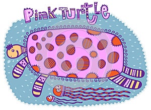 Pink turtle