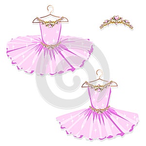 Pink tutu on the hanger