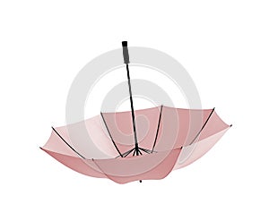 Pink umbrella isolated on white