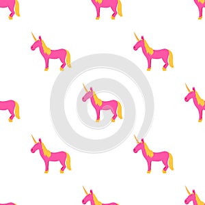 Pink unicorn pattern seamless vector