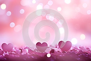 Pink valentine background by Generative AI