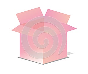 Pink Vector Open Box