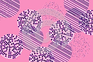 Pink vector texture with disks. Abstract illustration with colorful water drops.