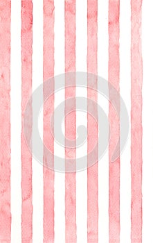 Pink vertical stripes. Handmade watercolor.Seamless pattern