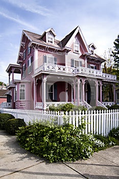 Pink Victorian house