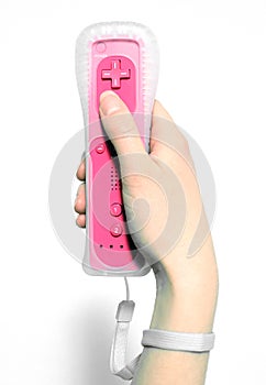 Pink Video Game Controller with protective case