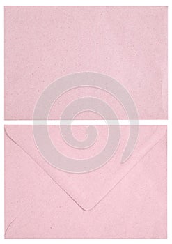Pink vintage mail envelope mail both sides