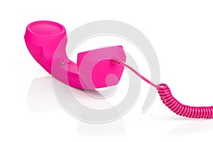 Pink vintage telephone