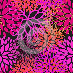 Pink violet color floral seamless pattern vector design
