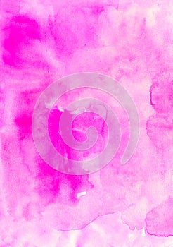 Pink vivid abstract watercolor handiwork modern background