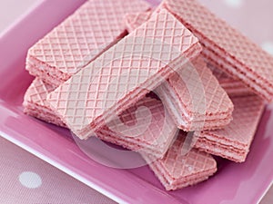Pink Wafer Biscuits photo