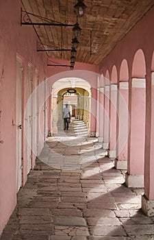 Pink walkway