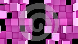 Pink Wall of cubes divide