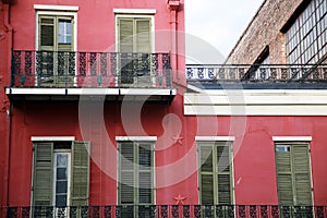 Pink Walls Green Shutters