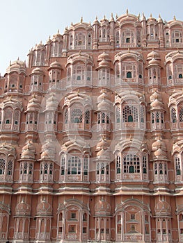 Pink walls of the Hawa Mahal