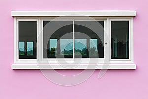 Pink walls and white windows