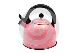 Pink water kettle photo