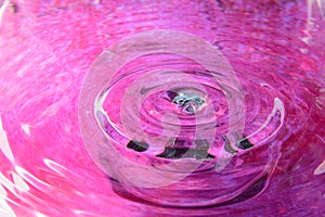 Pink water reflection