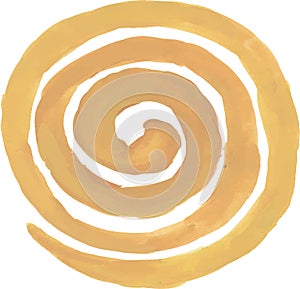 Swirl symbol icon hand drawn watercolour clipart photo