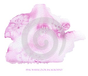 Pink watercolor splash Abstract background