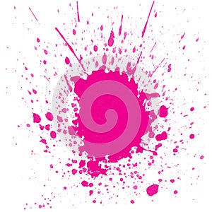Pink watercolor splashes