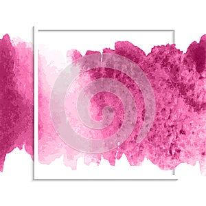 Pink watercolor stain banner