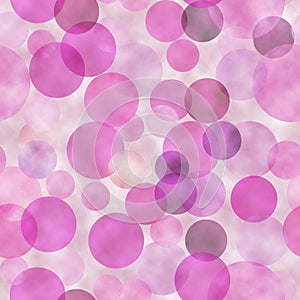 Pink watercolored transparent circles background pattern photo