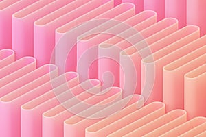 Pink wave color background. Creative geometric diagonal pattern