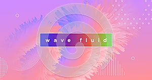 Pink Wave Fluid. 3d Vibrant Template. Color