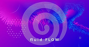 Pink Wave Futuristic Liquid. Vector Music Cover.