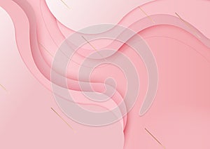 Pink waved overlap background with copy space photo