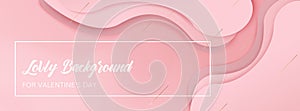 Pink waved overlap background with copy space photo