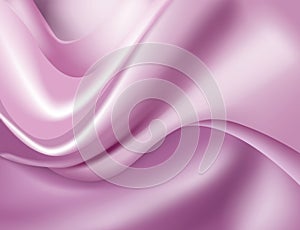 Pink Wavy silky fabric template vector background