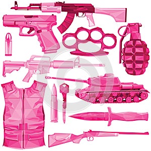 Pink weapon set