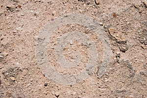 Pink weathered tuff rock