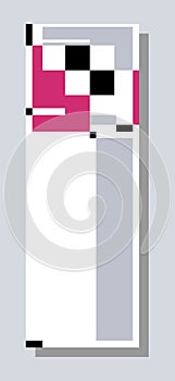 Pink web banner templates. Avantgarde graphic style composition. Abstract vector illustration