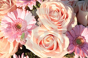 Pink wedding flowers