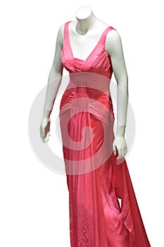 Pink wedding gown