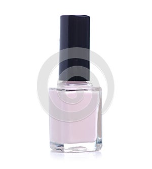 Pink white beige nail polish