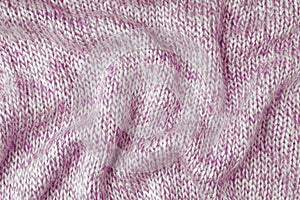 Pink and white color melange knitting cashmere wool cloth texture